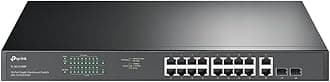 TP-Link TL-SG1218MP 16 Port Gigabit PoE Switch 16 PoE+ Ports @250W, w/ 2 Uplink Gigabit Ports + 2 Combo SFP Slots Plug & Play Sturdy Metal Rack-mountable