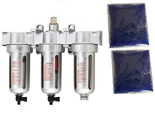 3/8" COMPRESSED AIR INLINE PARTICULATE FILTER WATER TRAP/COALESCING FILTER/DESICCANT DRYER 3 STAGE GOOD FOR PLASMA CUTTER