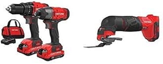 CRAFTSMAN Cordless Drill Combo Kit, 2 Tool & Oscillating Tool (CMCK200C2 & CMCE500B)