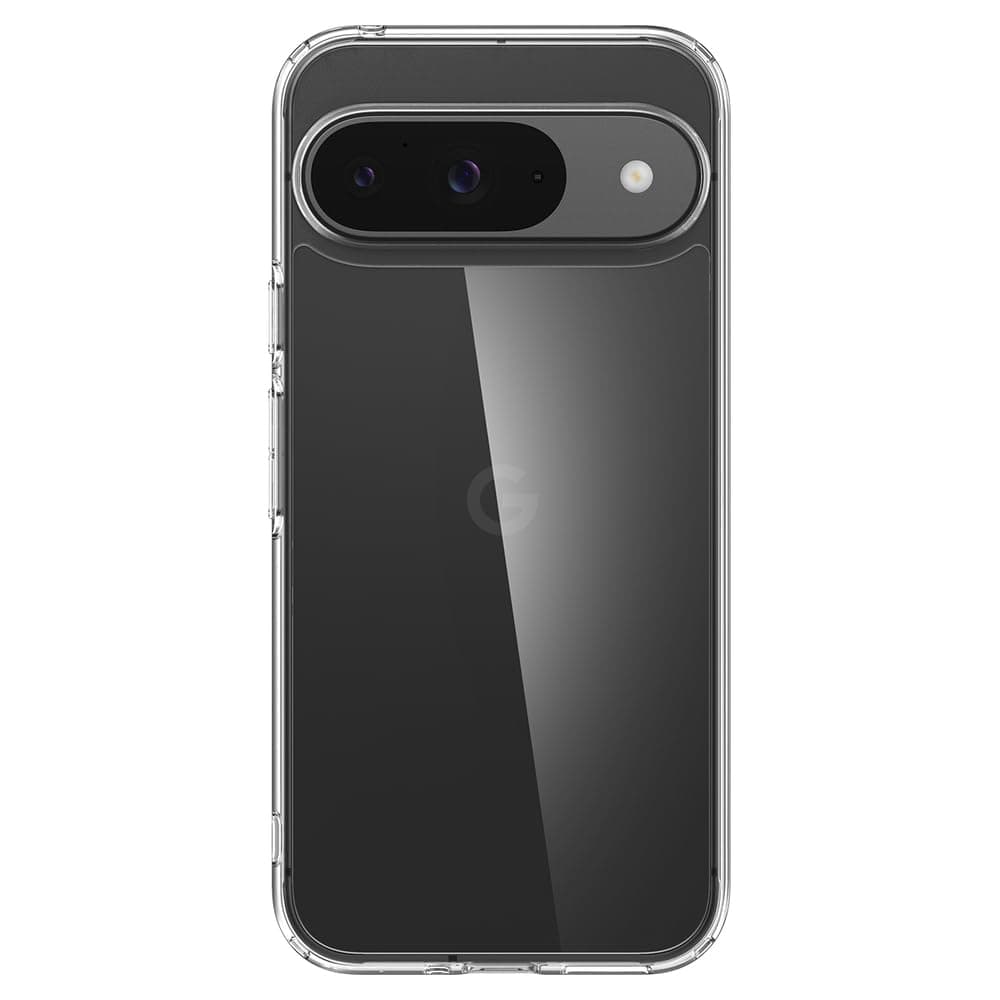 Spigen Pixel 9 / 9 Pro Case, Clear Wireless Charging Compatible, Dual Bumper with Strap Hole, US Military MIL Listed, Shockproof, Scratch-Resistant, No Yellowing, Ultra Hybrid ACS07687 (Crystal Clear)