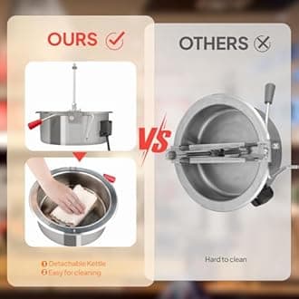 ROVSUN Popcorn Machine with 10 Ounce Kettle Makes Up to 4 Gallons, Countertop Popcorn Maker Commercial Popcorn Machine w/Stainless Steel Scoop, Oil Spoon & 3 Popcorn Cups, Black, ETL Certified