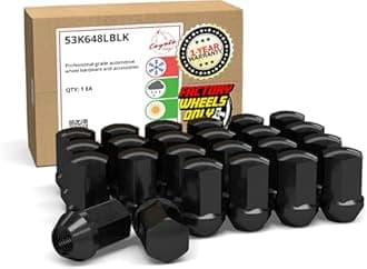 Wheel Accessories Parts Set of 24 14x1.5 Lug Nuts fit GM 9596070 611-236 Wheel Lug Nut (Black)