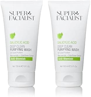 Super Facialist - Salicylic Acid Anti Blemish Purifying Cleansing Wash with Niacinamide (Vitamin B3), Face Cleanser & Face Wash for Clean and Clear Skin & Treat Acne, 150ml (Pack of 2)