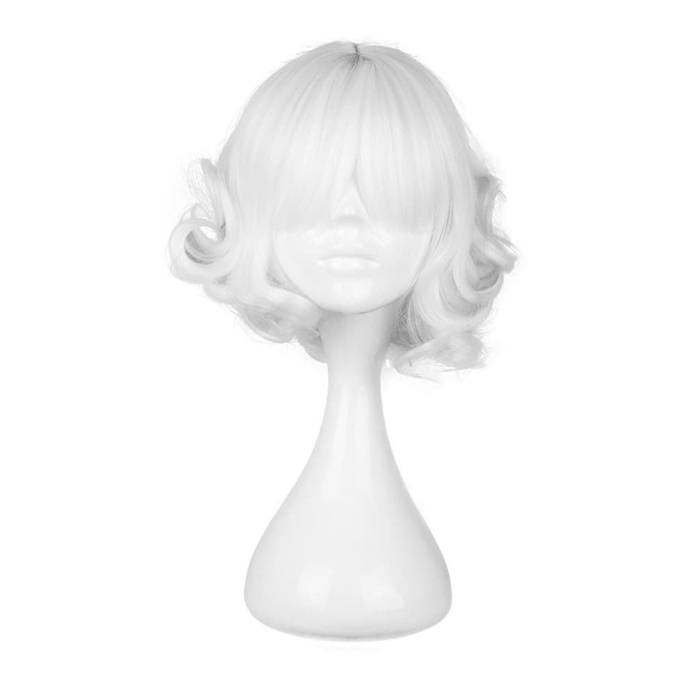 Cosplay Wig Halloween Wavy Japanese Harajuku Theme Party Hair White