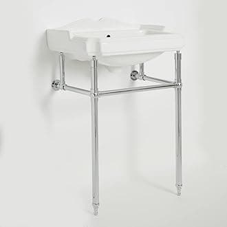 Milano Windsor Traditional 590mm x 495mm 3 Tap Hole Bathroom Basin Sink Chrome Washstand