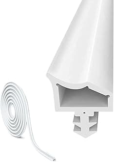 EUBSWA Premium Door Seal Weather Strip for Indoor Doors Door Gap Sealing Against Draughts 10 m White