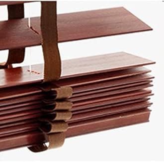 Blackout Venetian Blinds, Real Wood Blinds for Windows, Indoor and Outdoor Horizontal Blinds, 60/70/80/90/100/110cm Wood Venetian Shades,WxH-90x160cm/35.5 * 63in