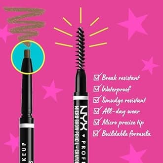 NYX PROFESSIONAL MAKEUP Micro Brow Pencil, Auburn, 1 Count