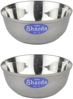 Sharda Metals Curry Serving Bowls Vati Katori for Kitchen & Dining, Stainless Steel (2)