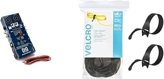 Hosa CBT500 Audio Cable Tester & Velcro Brand ONE-WRAP Cable Ties, 100Pk, 8 x 1/2" Black Cord Organization Straps, Thin Pre-Cut Design, Wire Management for Organizing Home, Office and Data Centers