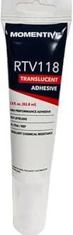 RTV118 One Part Silicone Sealant, 2.8 Ounce Tube, Translucent