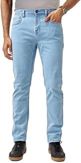 The Pant Project Men's Slim Fit Stretchable Jeans Denim Cotton Pants Stylish Ankle Length Jean