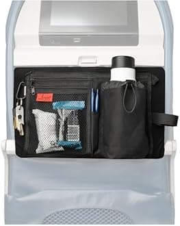 Lusso Gear Premium Black Airplane Tray Table Cover with 5 Compartments – Sanitary, Machine-Washable, Foldable – Black