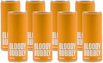 BLOODY BUBBLY GINGER ALE | Naturally Flavoured Soda | 44 Cal Per Can | No Added Artificial Flavours, Colours & Preservatives (250ml Each_Pack of 8)