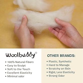 Woolbuddy Wool Roving Kit – 24 Assorted Corriedale Colors with Felting Guide – Premium Corriedale Wool for Needle & Wet Felting, Holiday Crafts & Handmade Gifts – Natural Eco Wool Refill Set