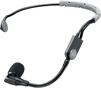 Shure SM35 Performance Headset Condenser Microphone for Hands-Free Audio, Perfect for Multi-Instrumentalists and Active Performers, 3-pin XLR Connector, Inline Preamp, Snap-fit Windscreen (SM35-XLR)