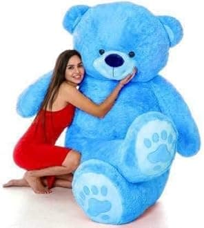 Soft Toy Teddy Bear 5 Feet for Girl Lovable Huggable Teddy Bear | Plushie Soft Toys for Kids | Plush Soft Toys for Baby Boys and Girls Kids - Teddy | Birthday & Valentine Gift (Blue)