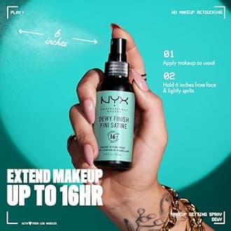 NYX PROFESSIONAL MAKEUP Makeup Setting Spray - Dewy Finish JUMBO Size, Long-Lasting Vegan Formula
