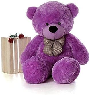 Soft Toys Teddy Bear for Girls & Kids Furry Soft Stuffed Spongy Plush Toy for Special Occasion for Birthday, Anniversary, Valentine's Day (5 Feet) (Purple)