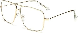 Classic Glasses Clear Lens Non Prescription Metal Frame Eyewear Men Women