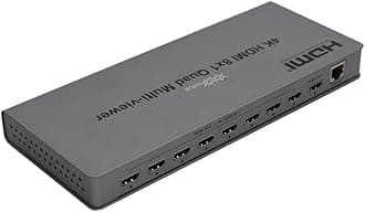 XOLORspace QV801 8x1 4K HDMI Quad Multiviewer with Seamless Switchin
