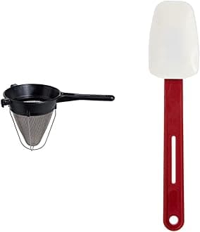 Matfer W693 Chinois, 8" & Vogue Heat Resistant Spoonula 10"