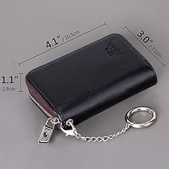 FurArt Credit Card Wallet, Zipper Card Cases Holder for Men Women, RFID Blocking, Keychain Wallet, Compact Size