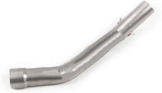 IITA Motorcycle Exhaust Pipe For ZX10R Motorcycle Exhaust Muffler Middle Link Pipe Modified System Elbow Motorbike Stainless Steel Exhaust Muffler(08-17 Silver)