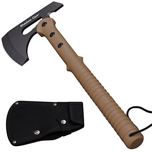 16 inchShadow Ops Tactical Axe with Beige Handle and Includes Blade Case
