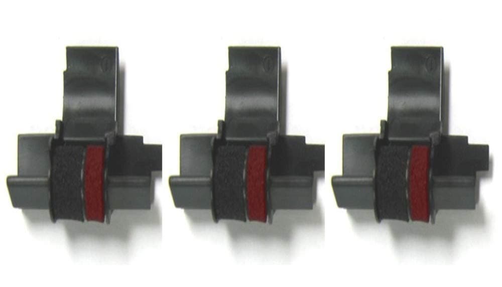 COMPUMATIC (3 pack) Sharp EL-1750V Sharp EL-1801V Calculator Ink Roller, Black and Red, Compatible, IR-40T