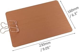 A5 Rose Gold Clipboard, Metal Menu Clip Board with Binder Clip, Folder Plate Writing Splint Paperboard Drawing Board Office Stationeries Supplies (Rose Gold)