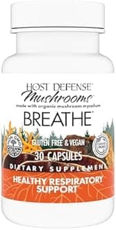Host Defense - Breathe Capsules, Mushroom Support for Respiratory Health, 30 Count