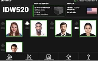 DNP ID Photo Printer System with Pixpro Camera and Wireless LCD Console