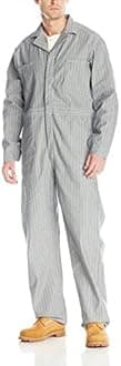 Men's Snap Front Cotton Coverall, Oversized Fit, Long Sleeve