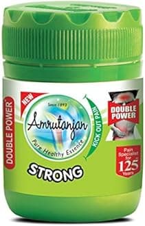 Amrutanjan Strong Pain Balm Double Power - 50 ml (Pack of 8 +1 Free)