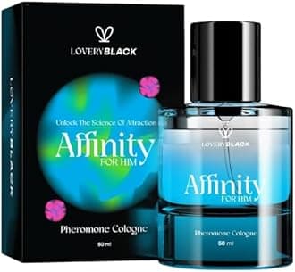Affinity For Him Pheromone Cologne for Men – Enhance Attraction & Confidence – Masculine Earthy & Musky Scent with Amber, Patchouli, & Musk – Irresistible, Long-Lasting Fragrance - Gifts for Boyfriend