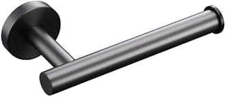 Stainless Steel Bathroom Accessories Hardware Set Towel Rack Toilet Roll Paper Holder Bar Hanger Hook Brushed Gunmetal Grey,Gunmetal Hook,China (Paper Holder China)
