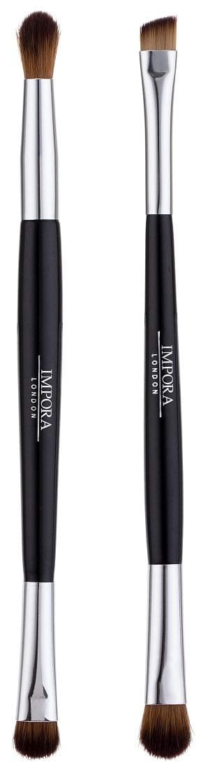 Eye Brush Set – Double Ended Makeup Brushes by Impora London. Eyeshadow Tools for Blending, Defining, Smudging, Shading. Perfect for Travel.