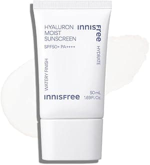 Hyaluronic Moist Sunscreen SPF50+ PA++++ 50ml - Korean Sunscreen with UV Protection, No White Cast, Hydrating & Moisturizing, Suitable for All Skin Types, Lightweight & Non-Greasy Formula