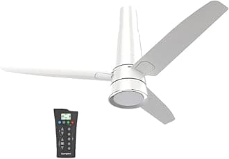 Crompton Energion Roverr Smart iOT Enabled 1200mm BLDC Ceiling Fan | Light Dimming Feature | Remote Control | 5 Years Warranty (Pristine White), Pack of 1
