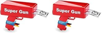 GOODS+GADGETS Super Money Gun Toy Money Gun Party Revolver Shoots Fake Dollar Banknotes for Supreme Fun (Pack of 2)