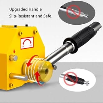 880 lbs/400 kg Lifting Magnet 1:3 Safety Factor Industrial Heavy Duty Magnetic Lifter for Machine Shop, Warehouses, Shipyards