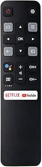 Remote Control (RC802V FNR1) Replacement for All TCL Android 4K UHD Smart TV Without Voice Command