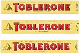 Toblerone Swiss Milk Chocolate Bar, 100G ( Pack Of 3 ), 300 Gram