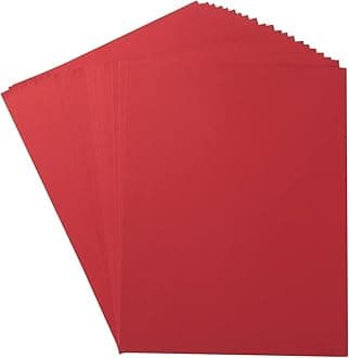 WishopColored Thick Paper Cardstock (Red,8.5 x 11in) - 20 Sheets
