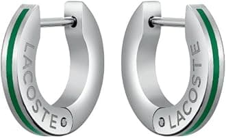 Lacoste Men's LACOSTE BASELINE Collection Hinge Earrings in Stainless Steel - 2040087
