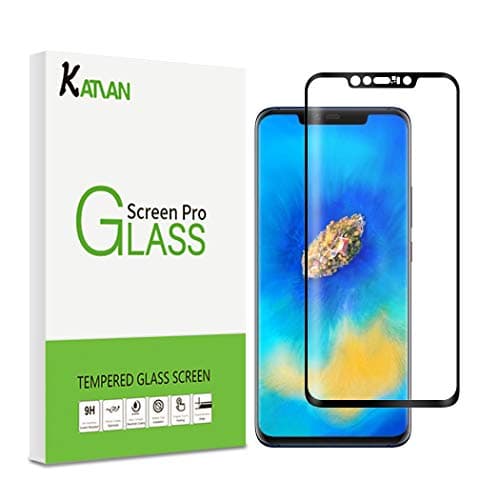 KATIAN Compatible with Huawei Mate 20 Pro Screen Protector, 3D Full Coverage HD Clear Protector [Anti-Scratch] [No-Bubble], 9H Hardness Tempered Glass Screen Film for Huawei Mate 20 Pro