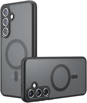 Compatible with Samsung Galaxy S24+ Case Cover,Compatible with MagSafe,Compatible with Samsung Galaxy S24+ Built-in Magnetic Anti-Shock Cell Phone Case Black