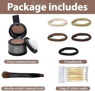 2 Pack Hairline Powder for Women and Men, Used to Root Touch Up Hair Color, Thinning and Gray Hair Coverage and Bald Spots Coverage, Auburn