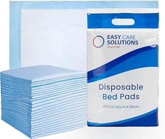 120 x Easy Care Solutions 60 x 90 cm Premium Disposable Incontinence Bed Pads | High Absorbency Underpads, Bed Mats, Mattress Protectors, Incontinence Pads | 4 Packs of 30